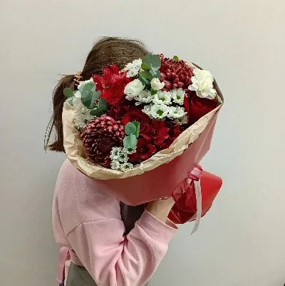 Букет "Поцелуй и малина"
