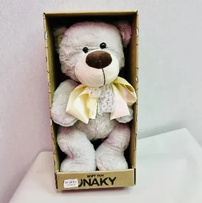 Мишка с ажурным бантом 28 см на Советской 52