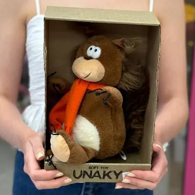 Мягкая игрушка «Белка Лика кирпичный шарф» 22 см на Амундсена 64