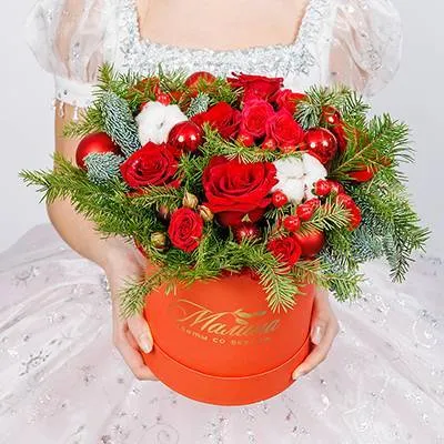 Шляпная коробка "Санта"