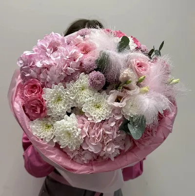 Букет "Розовый рисунок"