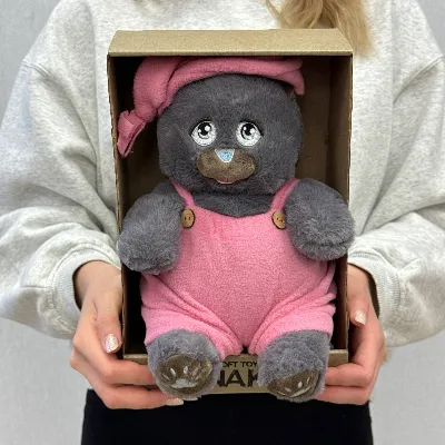 Мягкая игрушка «Кот Ждан в розовом комбинезоне 24см"